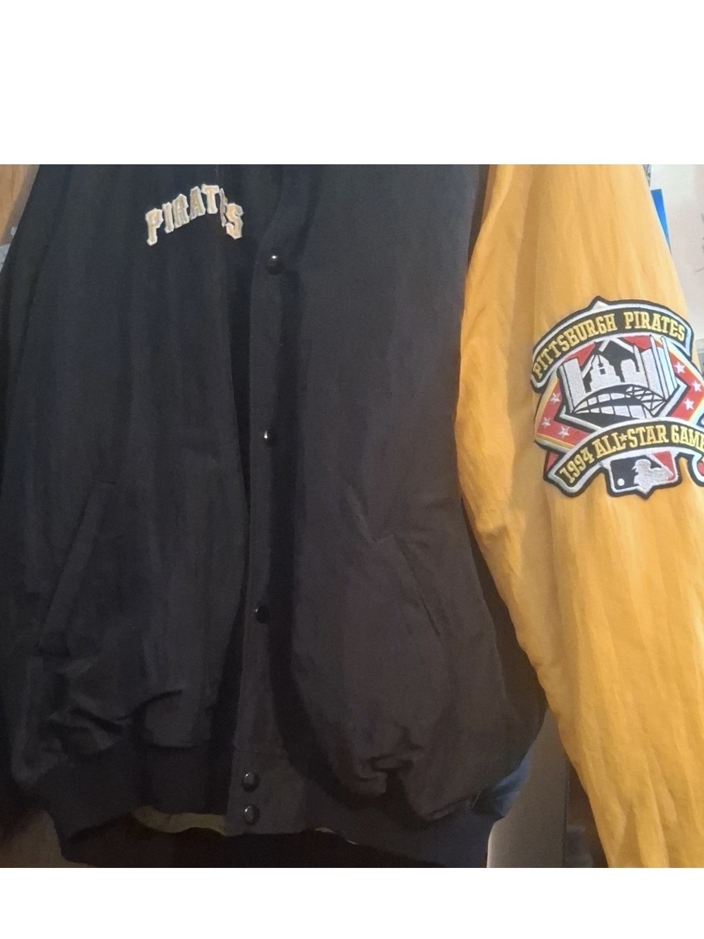 STARTER Pittsburgh Pirates Black and Yellow Varsity Jacket
